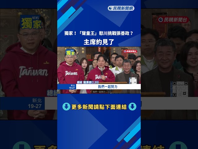 獨家! "聲量王"可能挑戰張善政 賴總統約見徵詢王義川－民視新聞