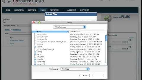 Using OpSource Cloud Files