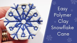 Easy Polymer Clay Snowflake Cane / Cookie Cutter Snowflake Cane / Polymer Clay Christmas Cane Snowflake Polymer Clay Cane Polymerclay Polymerclaytutorial Polymerclaycreations