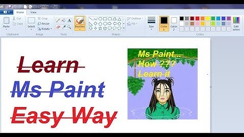 Ms Paint in Nepali Part - 1 (Ms Paint नेपालीमा सिक्नुहोस )
