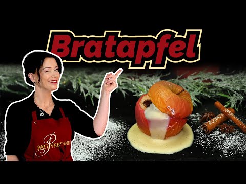 Gefüllter Bratapfel mit Vanillesoße - einfaches und köstliches Rezept, perfekt für Weihnachten