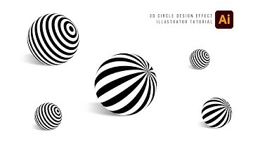Create 3D circle design Using Revolve Tool | Adobe Illustrator Tutorial | 2024