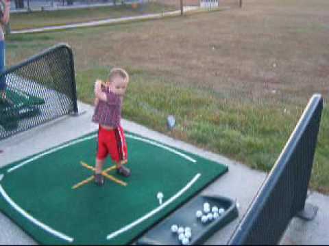AMAZING two year old golfer