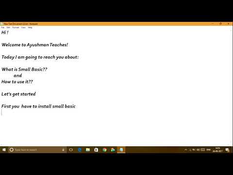 Computer Programming: 2. How to programme using Small Basic?