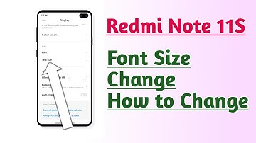 Redmi Note 11S Font size change How to Change