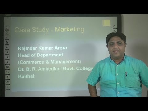 Case Study in Marketing in Hindi Under E-Learning Program