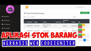 Aplikasi Stok Barang Berbasis Web Codeigniter Free Download