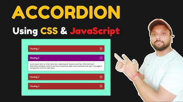 Javascript Accordion- Build an Accordion using CSS & Javascript - No Frameworks or Dependencies 🏆