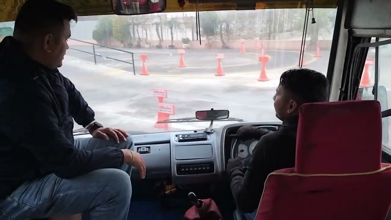 bus trial in budathoki driving scholl raderade Bhaktapur