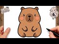 How to Draw a Cute Capybara ???? | Easy Kawaii Drawing for Kids and Toddlers!