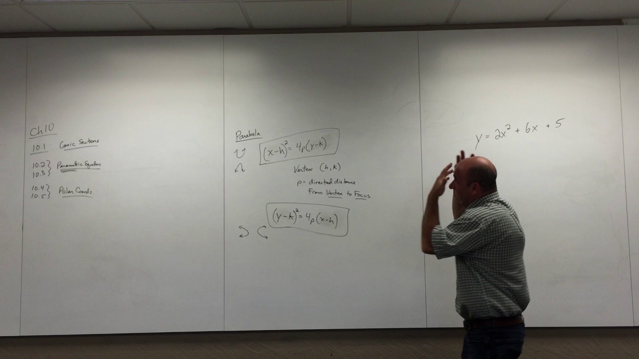 Calculus 2 Ch 10.1 Conic Sections, Parabolas and Ellipses - YouTube