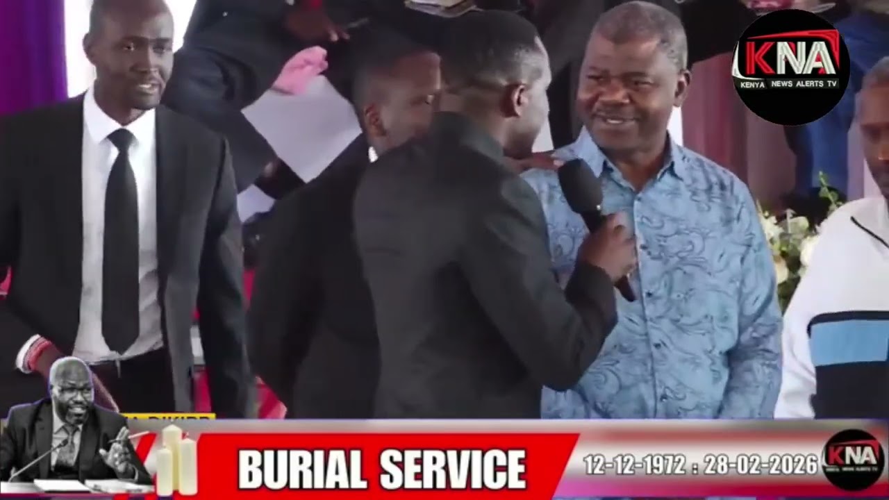 ABOVE COMMEDY! AFTER SINGING, FUNNY HON OSORO CHANGES MOURNERS' MOOD WITH HIS INTRODUCTION OF MPs