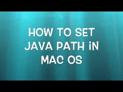 how to set java path in Mac OS