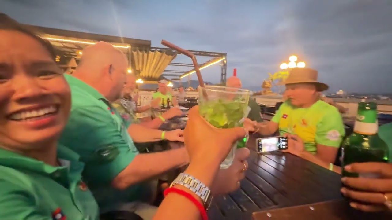 Sunset in pakse Laos