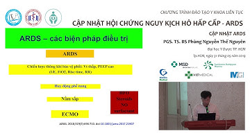 Cập nhật hội chứng nguy kịch hô hấp cấp (ARDS) #1 - Cập nhật ARDS - 2019