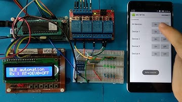 Atmega16 bluetooth LE home automation demo