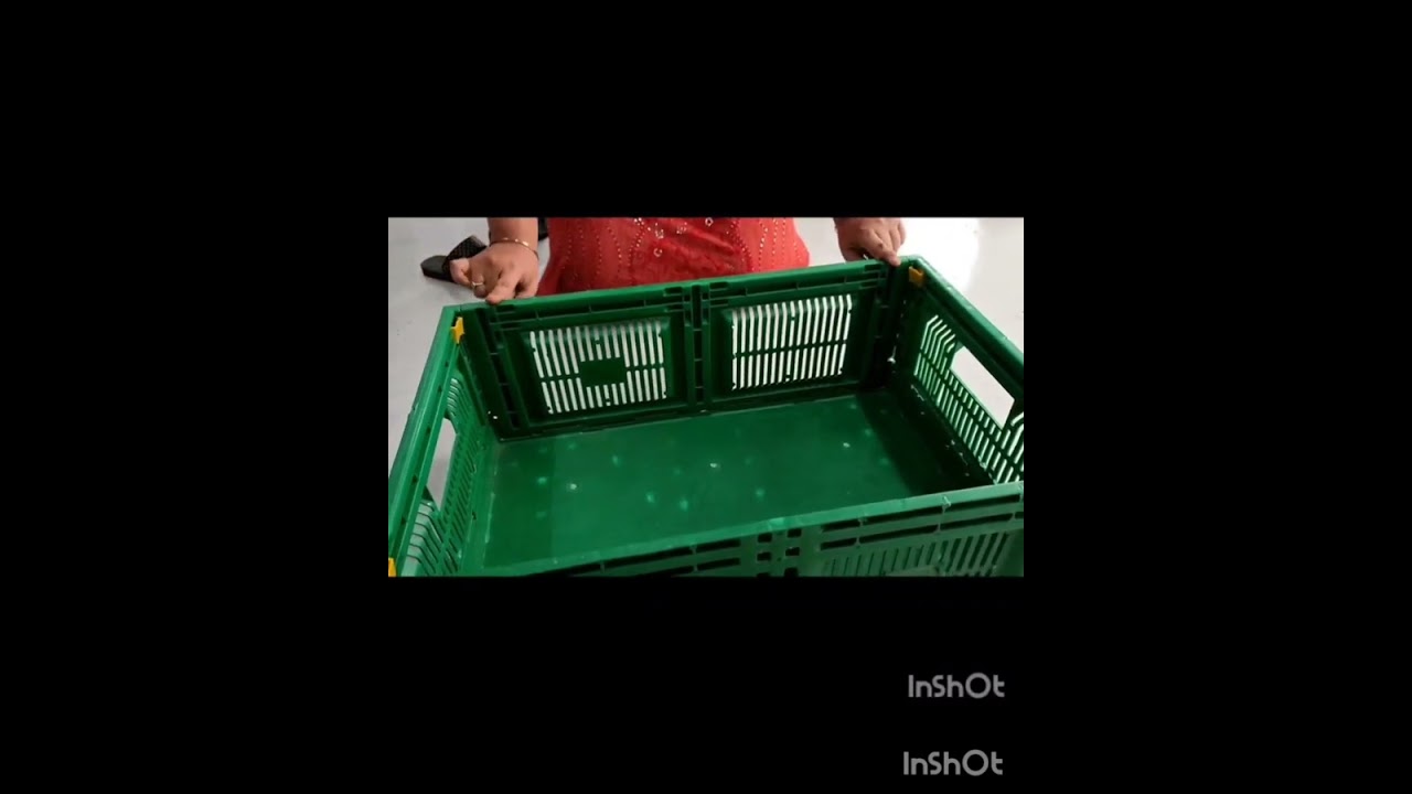 Foldable crate 600x400x220 mm perforated