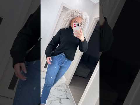 Жіночий теплий светр "Рута" з високою горловиною (Розмір оnesize 42-50), Чорний, видео 1