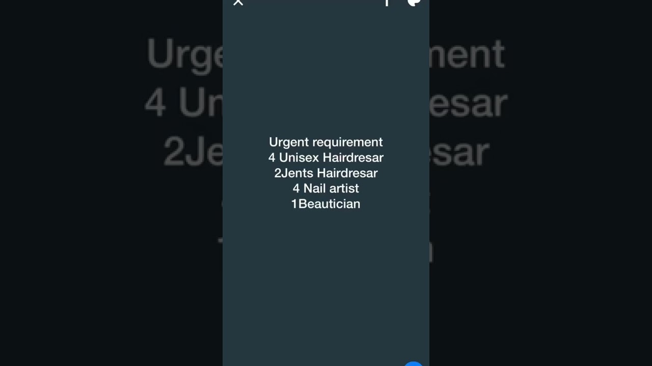 Urgent requirement hair express unisex salon & nail art YouTube