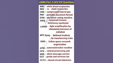 LNMU Part-3 GES VVI Questions #shortsfeed #shorts #shortvideo