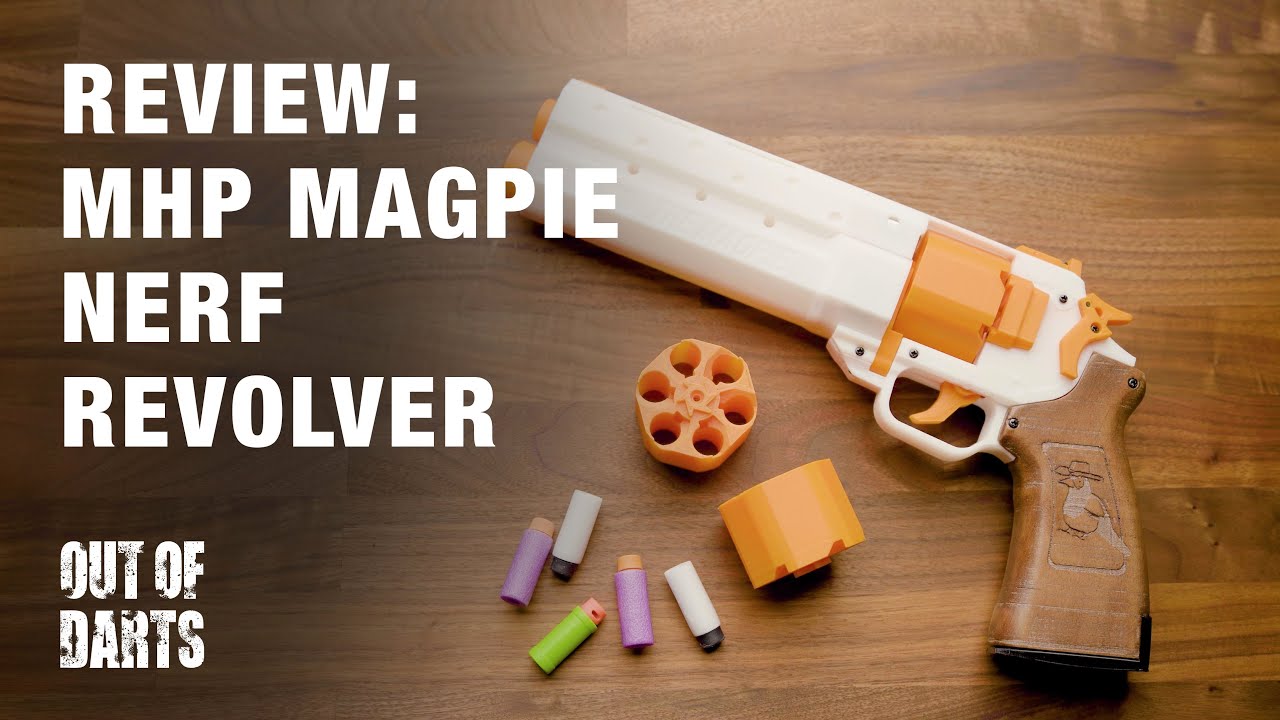 Review Magpie 3d Printed Nerf Revolver By Mhp Youtube