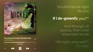Cynthia Erivo - The Wizard and I (Karaoke Instrumental)
