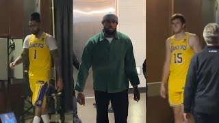 LeBron James, D’Angelo Russell Immediately After Lakers Lose To Clippers; LeBron Hugs Paul George
