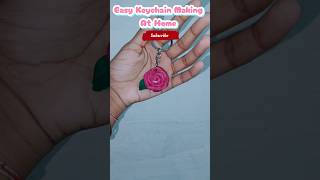 Beautiful Rose Flower Keychain 🌹 | Easy Keychain Making At Home | Craft Ideas