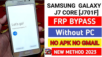SAMSUNG J7 Core FRP Bypass Without SIM Card Without PC | SAMSUNG J710F Android 9.0 FRP Bypass
