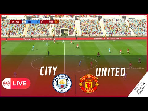 Manchester City vs Manchester United LIVE | Final 2023 FA Cup | Video Game Simulation