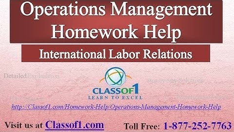 International Labor Relations : Business Management homework help by Classof1.com