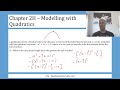Year 12 Maths Chapter 12H: Modelling with Quadratics