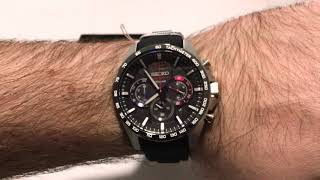 SEIKO Conceptual Series Black Rubber Chronograph SSB347P1  -  YouTube