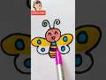 how to drawing a butterfly #art #viral #artandcraft #colors #cartoon #shorts #kidsvideo #ytviral #yt