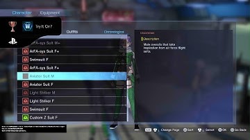 SWORD ART ONLINE: FATAL BULLET "Try It On?" Bronze Trophy