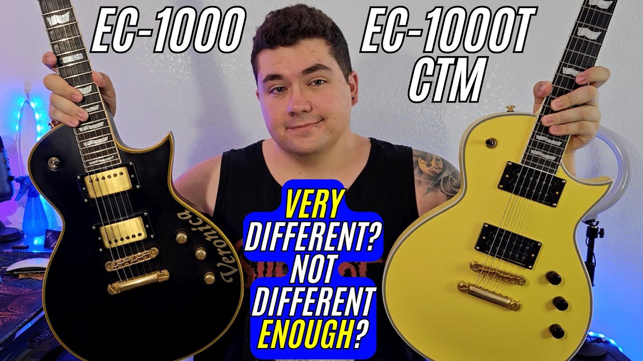 Are These ESP LTD EC-1000s Really THAT Different? | EC-1000 VS EC-1000T CTM Guitar Comparison!
