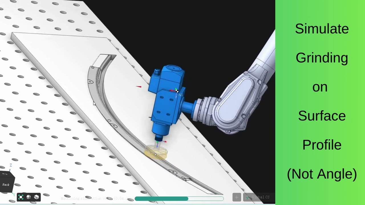 Simulate Robot Grinding on Surface Profile | CNC & Robotic Polishing