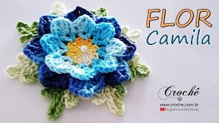 Flor Camila - Flor De Crochê Passo A Passo