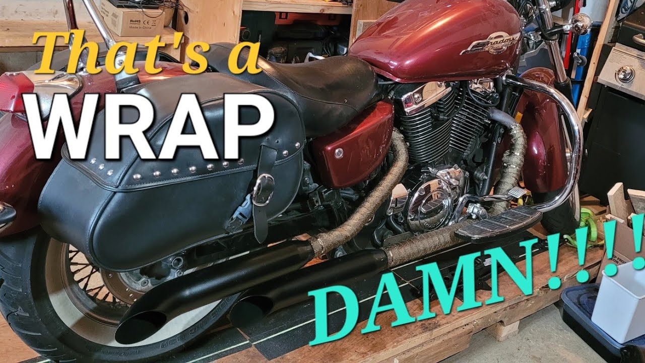 Honda Shadow Exhaust Part 3 Exhaust wrap YouTube