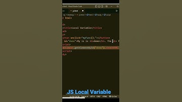 JS Local Variable JS | JS Variable Scope | What is variable  | JavaScript variables#shorts