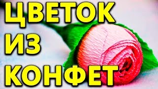 Букет из конфет | Мастер-класс как сделать цветок из конфеты | Европа Сити Молл Волгоград