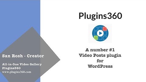 All in One Video Gallery Demo - Plugins360