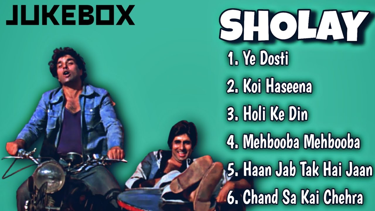 SHOLAY movie all songs  audio jukebox  Amitabh Bachchan Dharmendr and Amjad Khan