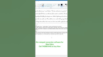 Rtx Notepad, Notepad Plus, Pixcel Notepad, Startxt, .wrt .nts .rtx conversion software Data Entry