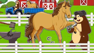 Farm Work - Caring for Injured Horses, Horseshoeing And Replacing Horse Shoes | Vehicles Farm