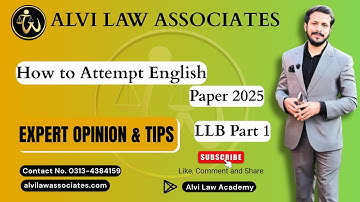 LLB Part 1 | How to Attempt English Paper 2025 | Exam Tips & Strategy | Alvi Law Associates