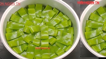 Cực Ngon Thanh Mát với Món Tráng Miệng từ lá Dứa Sữa Dừa mới lạ và đẹp mắt