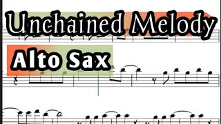 Unchained Melody I Alto Sax Sheet Music Backing Track Play Along Partitura