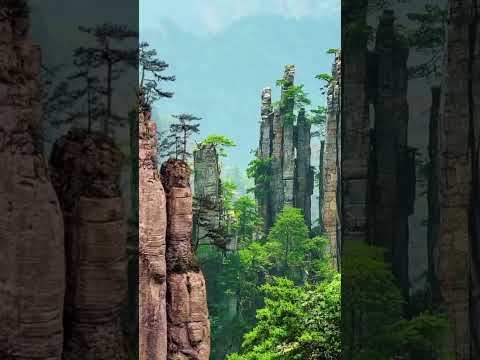 Национальный парк Чжанцзяцзе.  #reels #китай #avatar #shortvideo #beautiful #отпуск #fly #туризм
