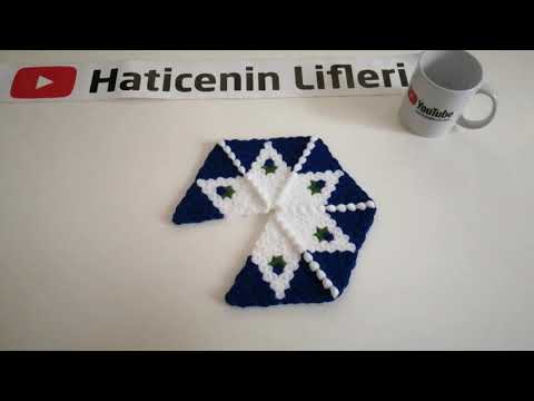 Kutup Yıldızı Lif Modeli ✅ Guiding Star Washcloth Model ✅Easy knitting pattern ✅#crochet #knitting